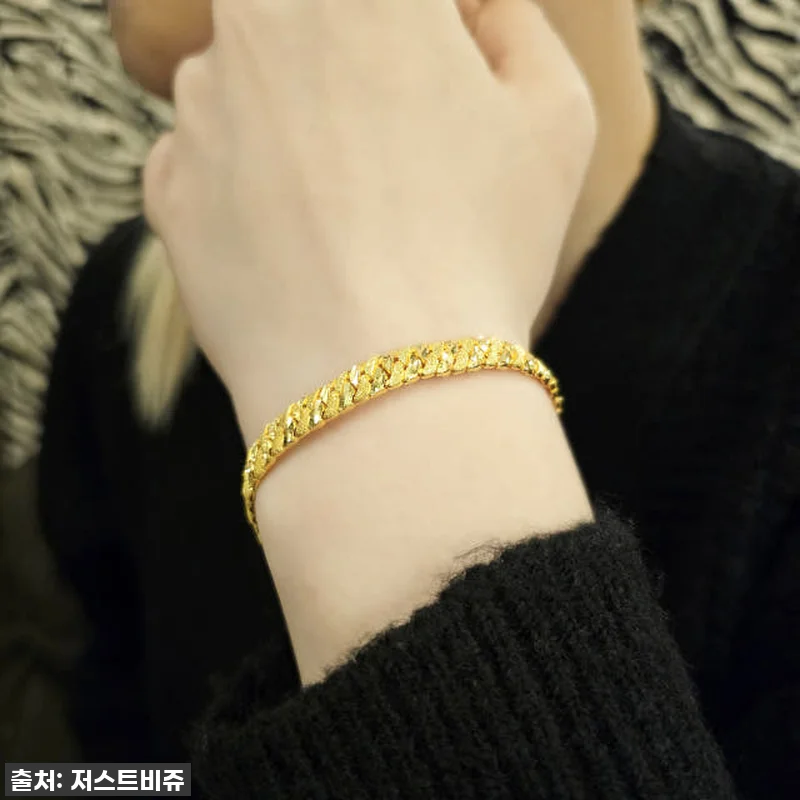 24K 면 체인 광폭 남자 순금팔찌, 관련 이미지 7