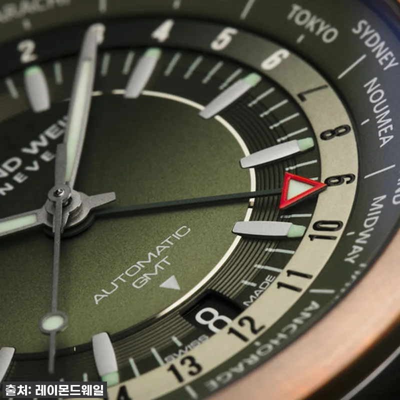 프리랜서 GMT 월드타이머 그린 가죽 관련 이미지 7