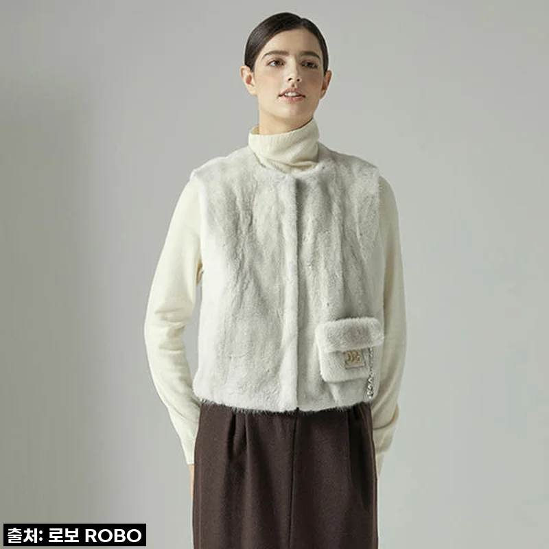 [로보] 포켓 탈부착 밍크 베스트, 겨울 스타일의 똑똑한 선택! 직접 입어보니 이런 점이 좋았어요
