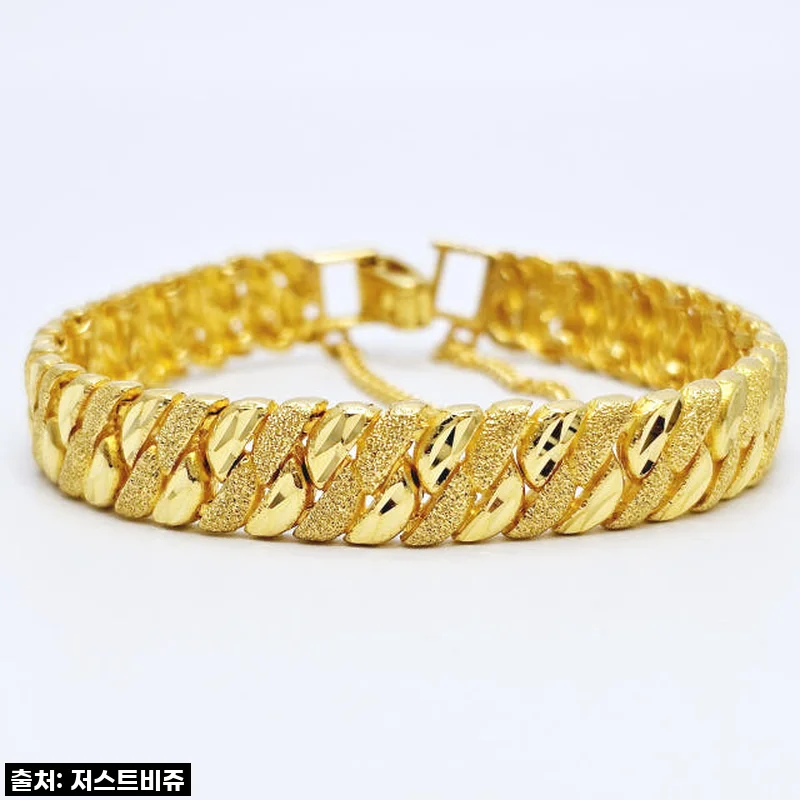 24K 면 체인 광폭 남자 순금팔찌, 내 손목 위 빛나는 존재감 사용 후기