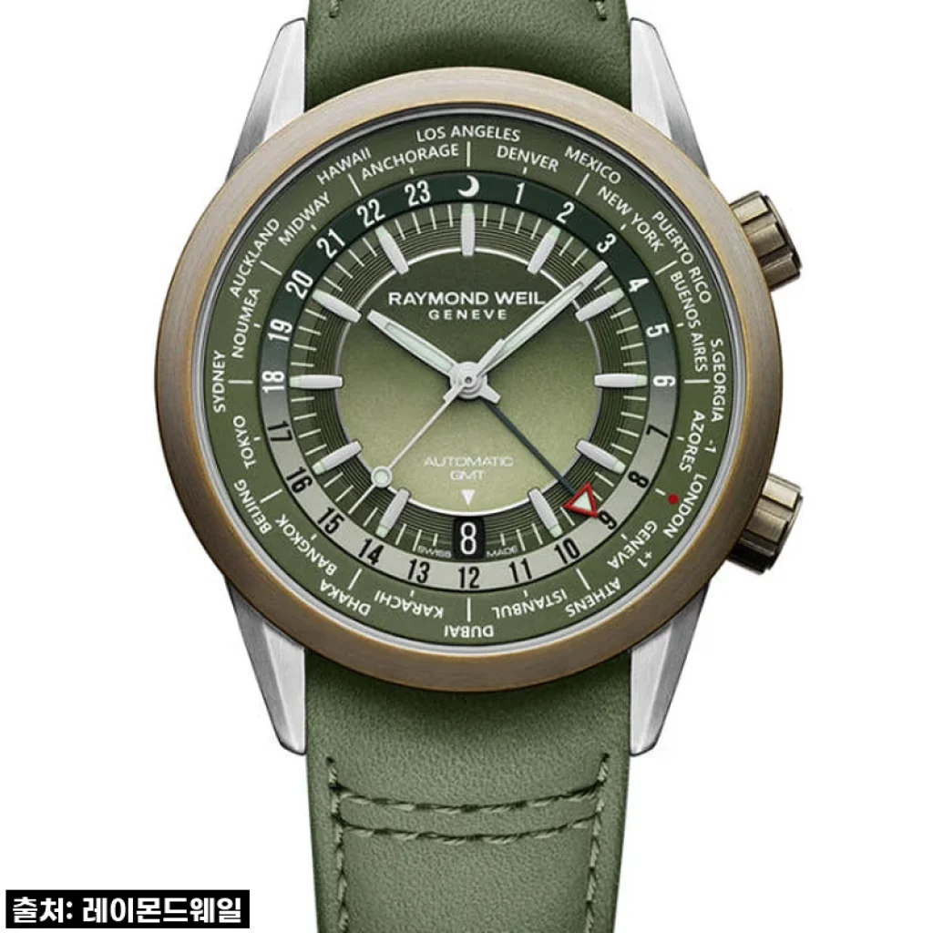 프리랜서 GMT 월드타이머 그린 가죽 41mm, 드디어 손목 위에 자리 잡은 나의 완벽한 데일리 워치!