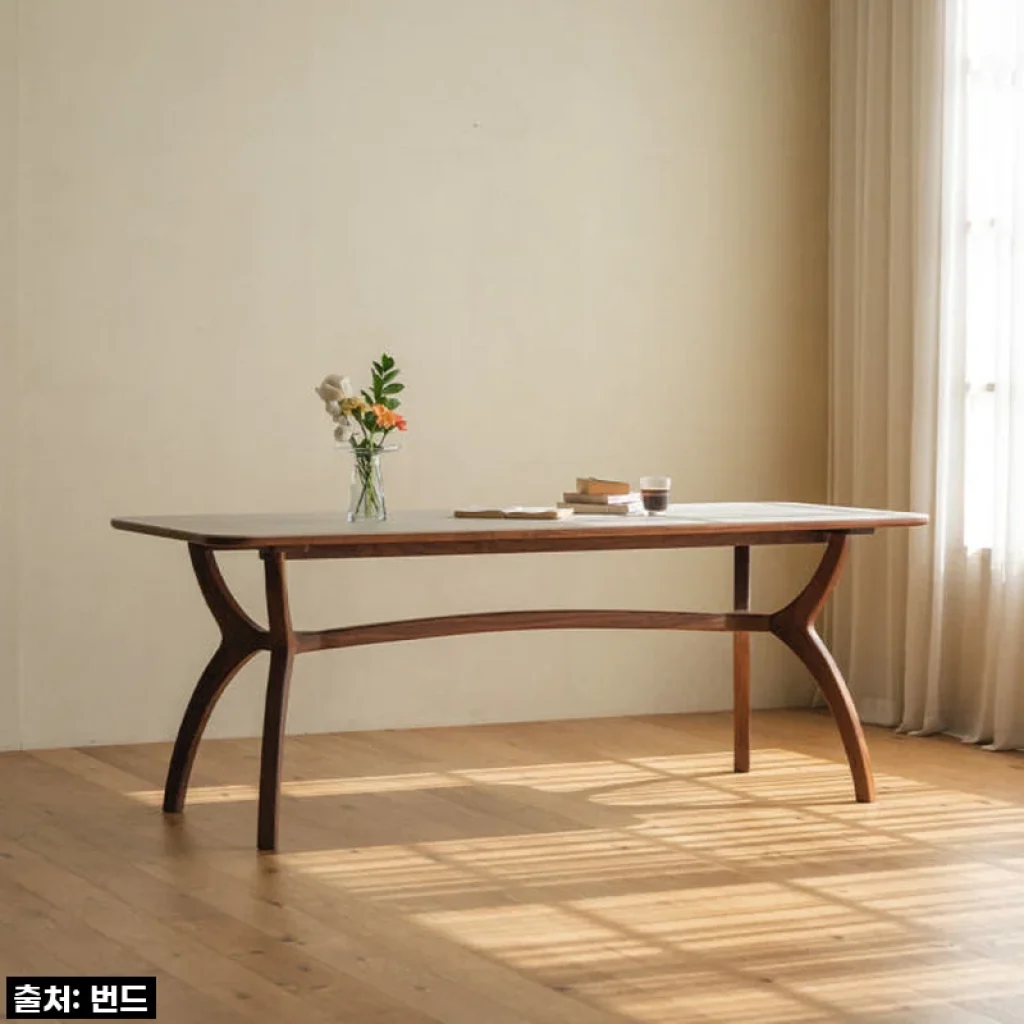 우리 집 주방의 품격을 높여줄, 번드 카린 포세린 세라믹 타원 원목 식탁 테이블 월넛 1800 사용 후기!