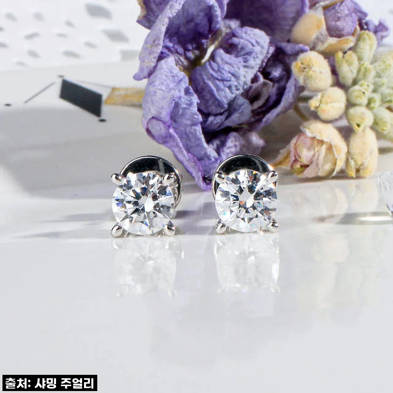 3부 5부 천연 GIA 다이아 귀걸이 4프롱 스터드 사용후기
