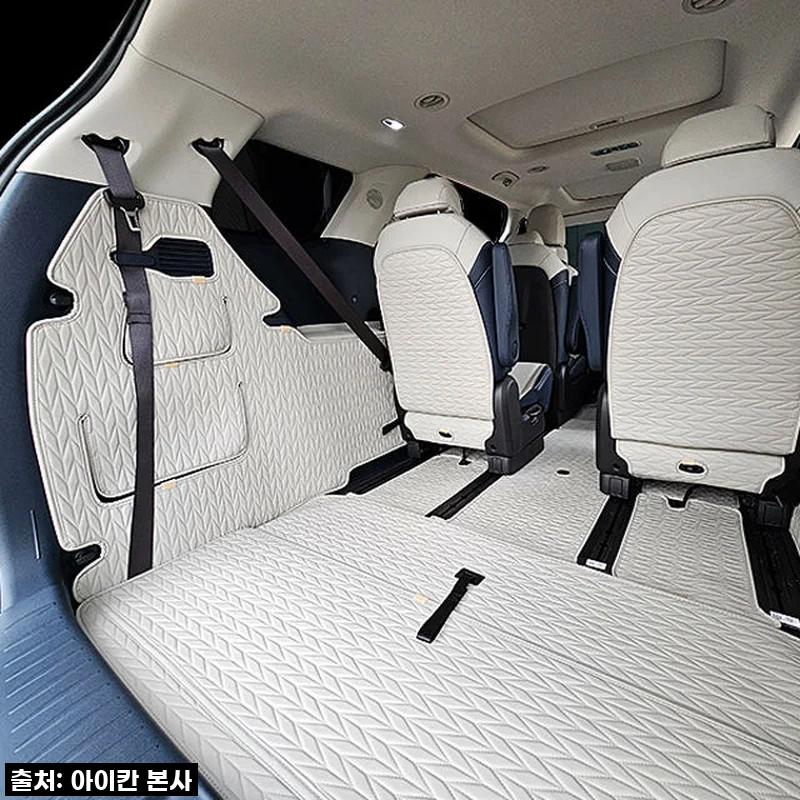 아이칸 카니발매트 리노 가죽 스크래치 방지 커버 사용후기 – 더뉴 4세대 카니발 트렁크 킥매트