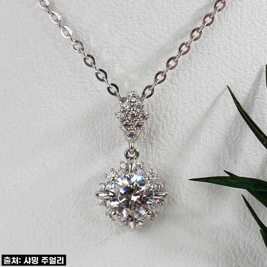 5부 다이아 목걸이 천연 GIA 까멜리아 프로포즈 결혼 예물 후기