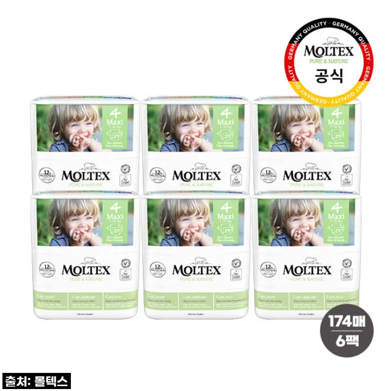 몰텍스 밴드형 통잠 친환경 기저귀 4단계 174매 사용후기