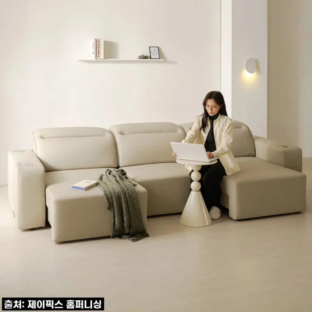 카디마 에코레더 일체형 슬라이드 리클라이너 가죽 4인 슬라이딩 모듈 소파 사용후기