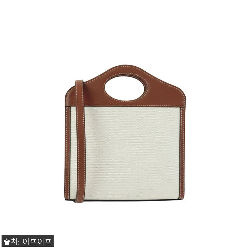 버버리 미니 투톤 캔버스 토트백 80 관련 이미지 1