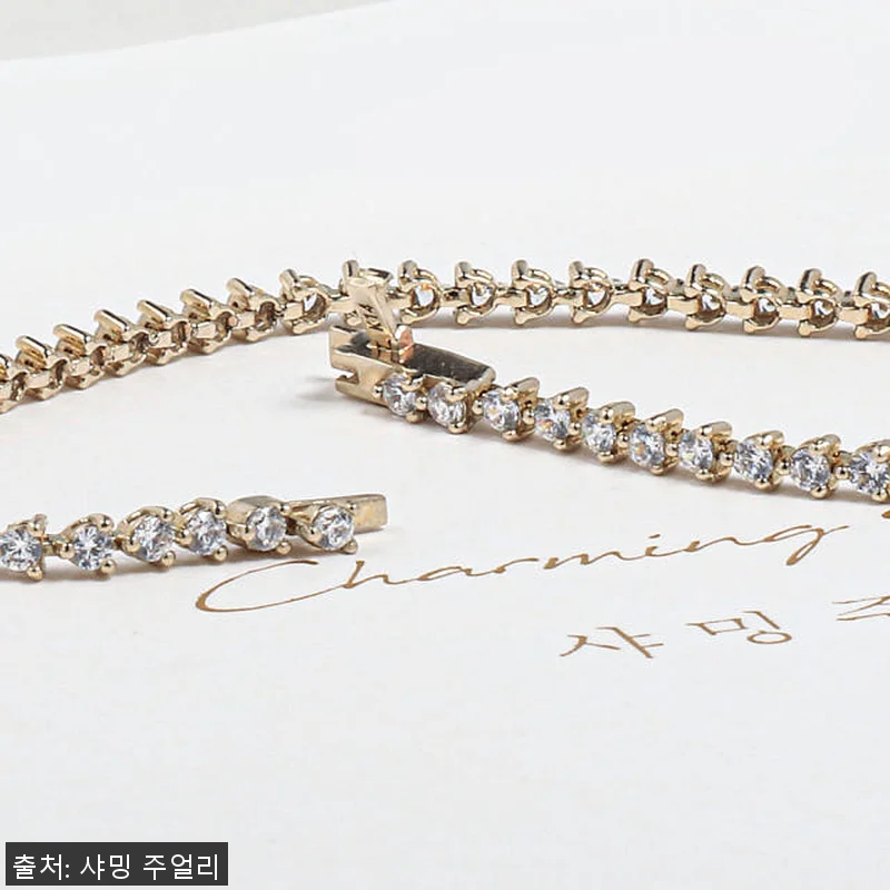 다이아 테니스 팔찌 2미리 랩 3프롱 관련 이미지 1