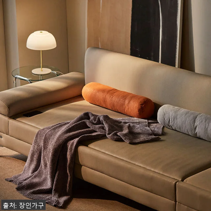 장인가구 비움 황토볼 온열 4인 가죽 관련 이미지 1