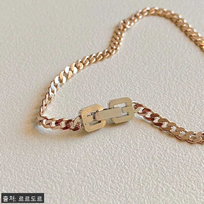 14K 체인 할로우팔찌 시계줄 커플 관련 이미지 1