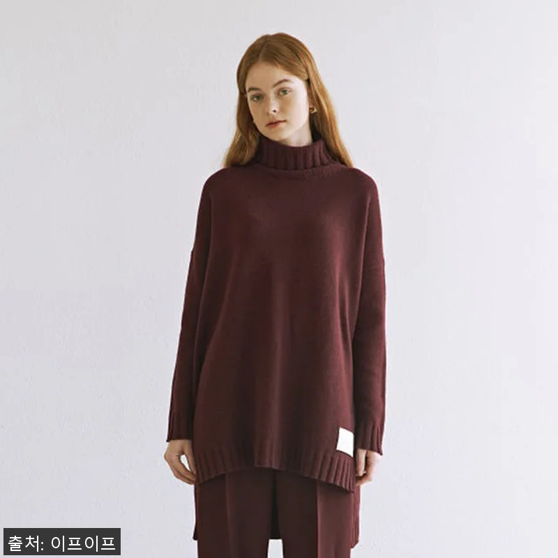 크램38 지론 버건디 넥워머 니트, 관련 이미지 1