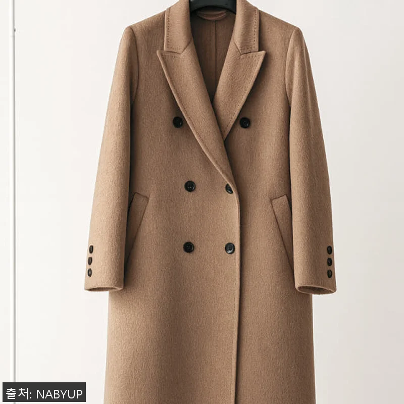 여성 카멜헤어100 롱코트 테일러드 관련 이미지 1