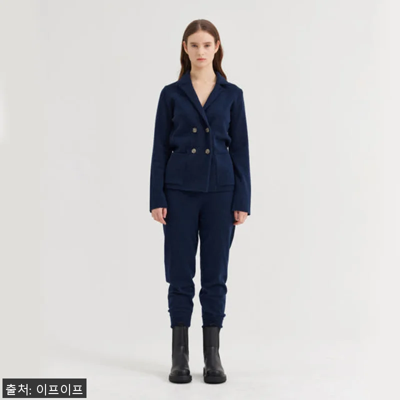 크램38 안젤루 블루 조거 니트 팬츠 관련 이미지 1