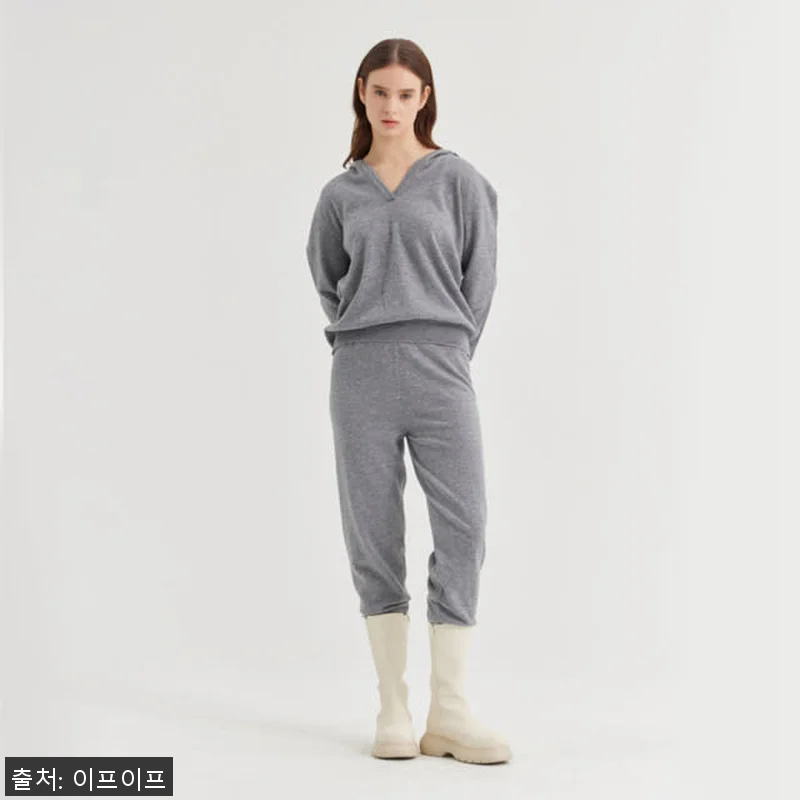 크램38 마네이 그레이 후드 니트 스 관련 이미지 1