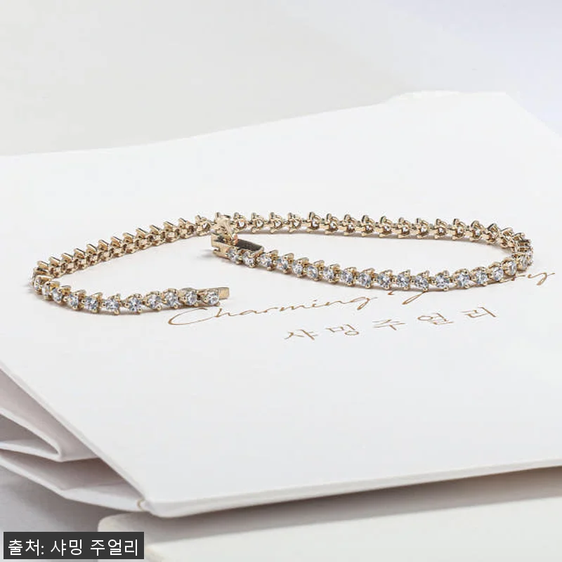 다이아 테니스 팔찌 2미리 랩 3프롱 관련 이미지 2