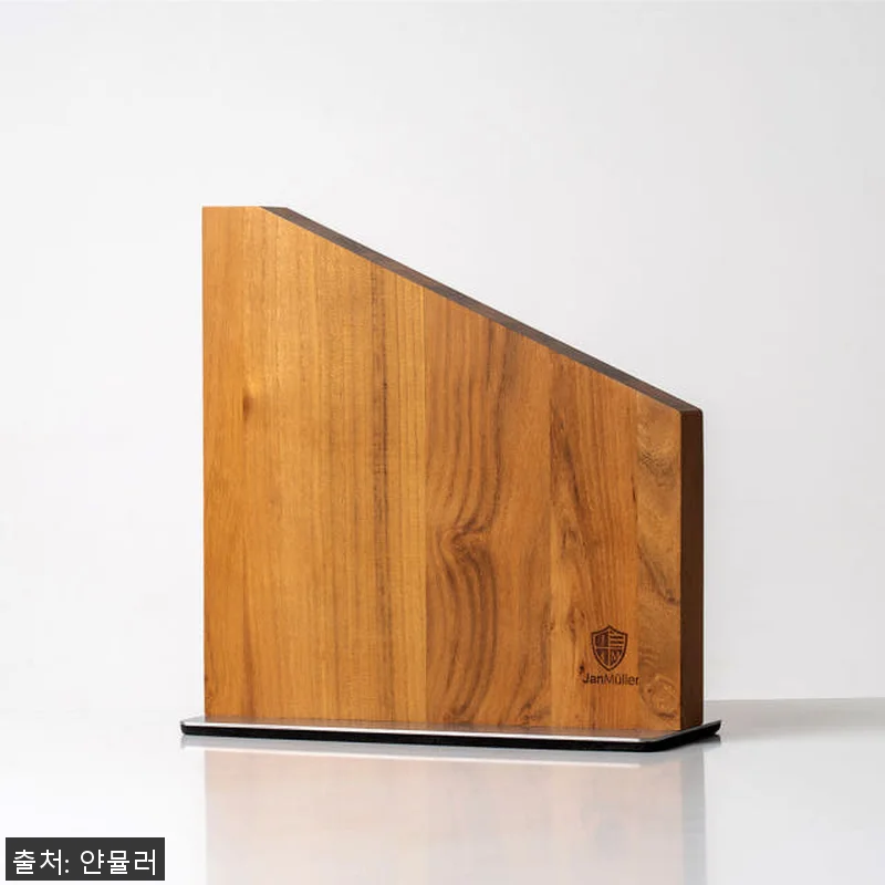 얀뮬러 티크우드 자석 칼 블럭 거치대 관련 이미지 2