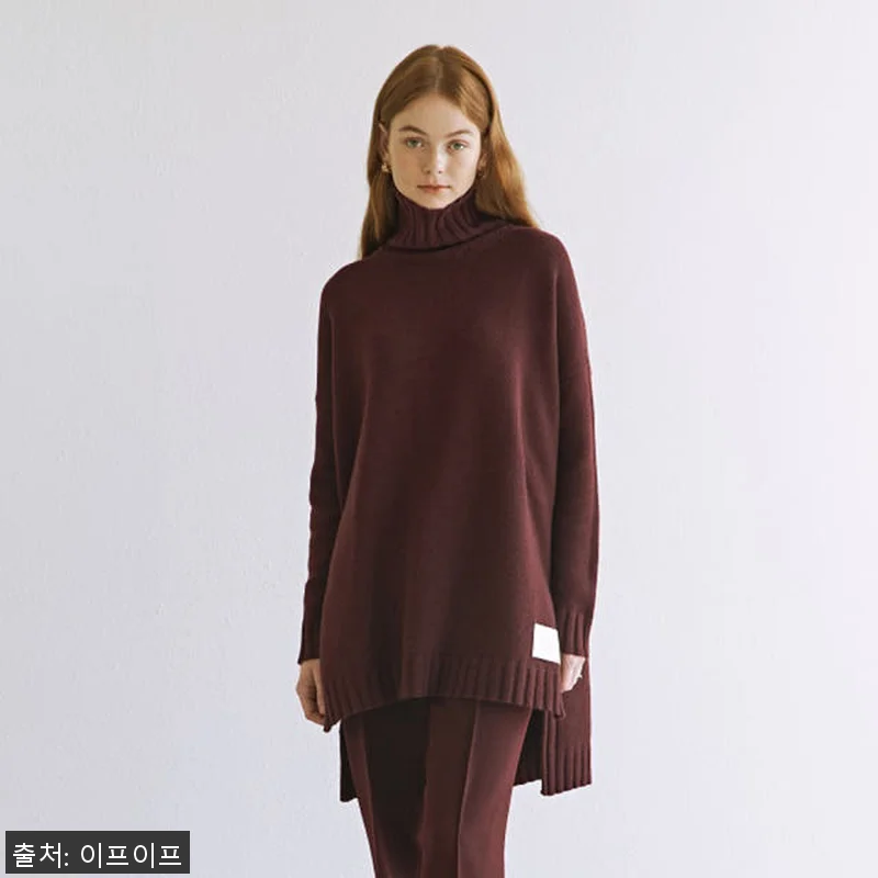 크램38 지론 버건디 넥워머 니트, 관련 이미지 2