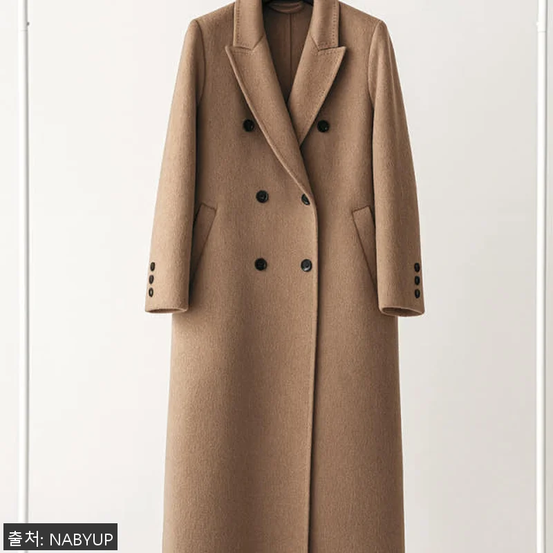 여성 카멜헤어100 롱코트 테일러드 관련 이미지 2