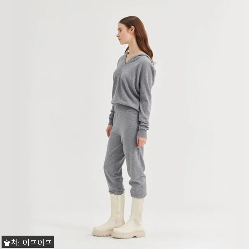 크램38 마네이 그레이 후드 니트 스 관련 이미지 2