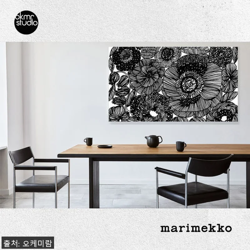 마리메꼬 제라늄꽃 캔버스 대형 거실 관련 이미지 3