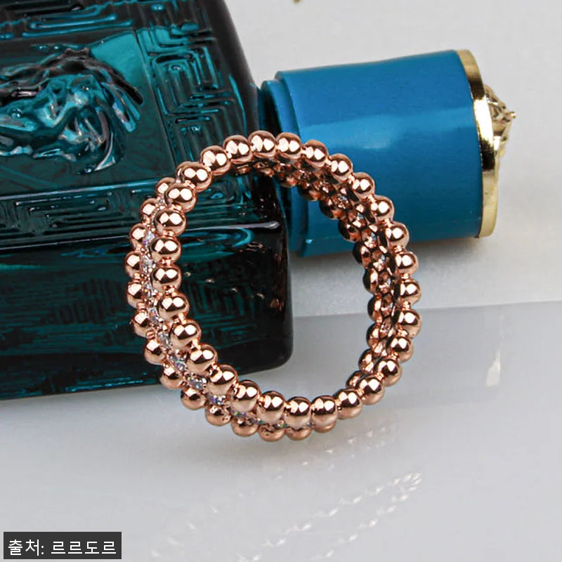 14K 18K 두줄 볼 큐빅 볼드 이 관련 이미지 3