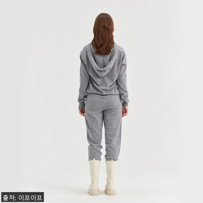 크램38 마네이 그레이 후드 니트 스 관련 이미지 3