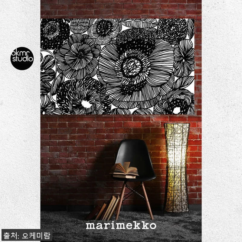 마리메꼬 제라늄꽃 캔버스 대형 거실 관련 이미지 4