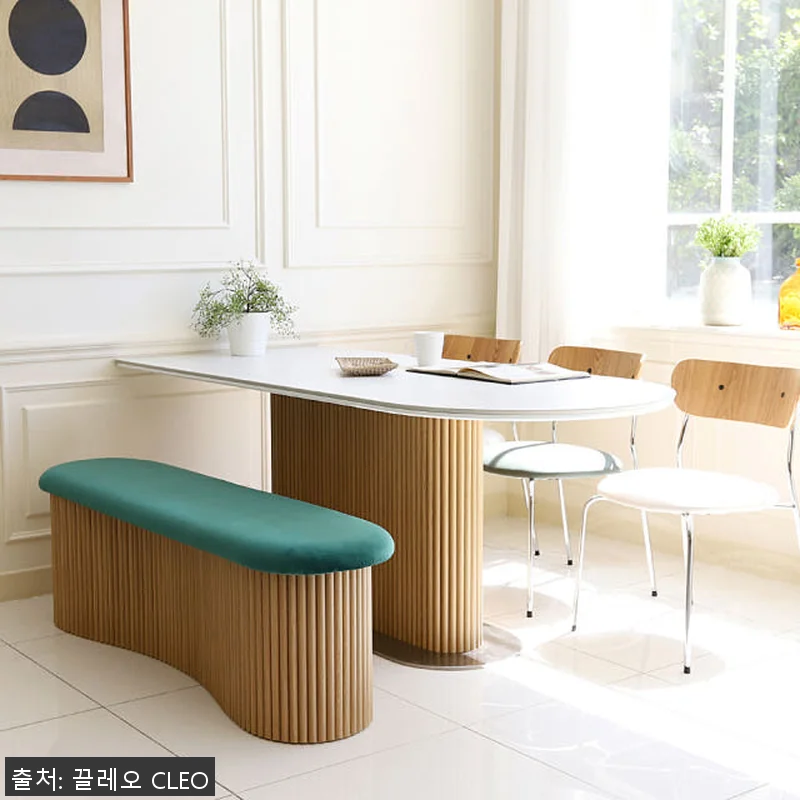 맨버 4인용 세라믹 반타원형 식탁 템 관련 이미지 4