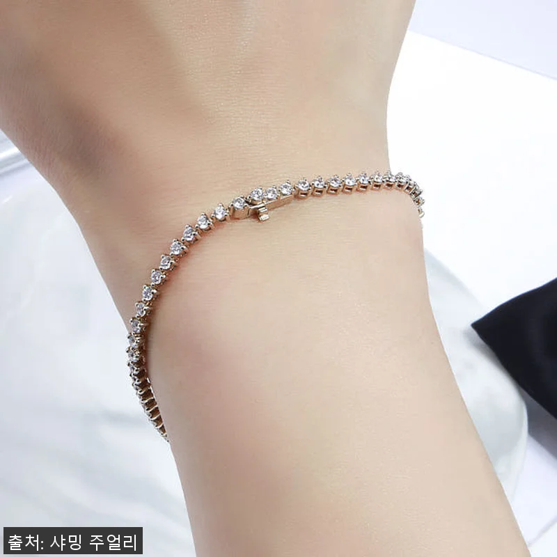 다이아 테니스 팔찌 2미리 랩 3프롱 관련 이미지 4