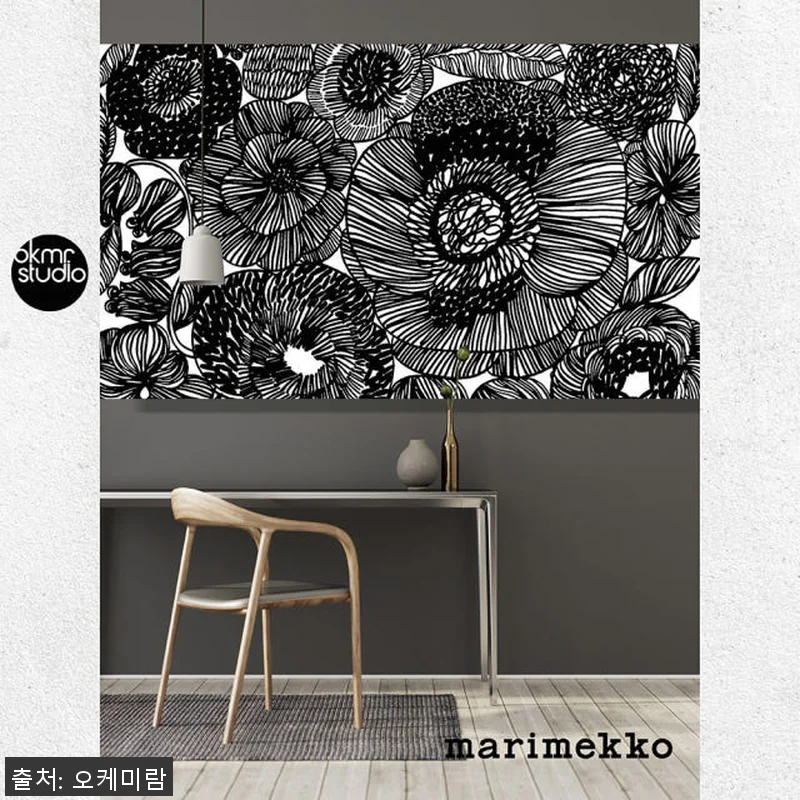 마리메꼬 제라늄꽃 캔버스 대형 거실 관련 이미지 5