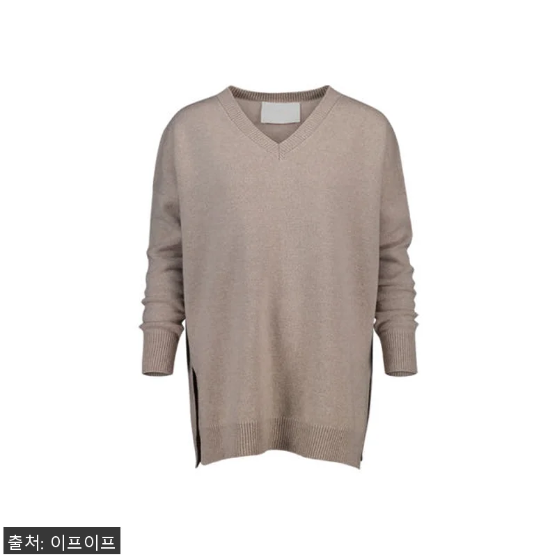 크램38 라렌투 오버핏 브이넥 베이지 관련 이미지 5