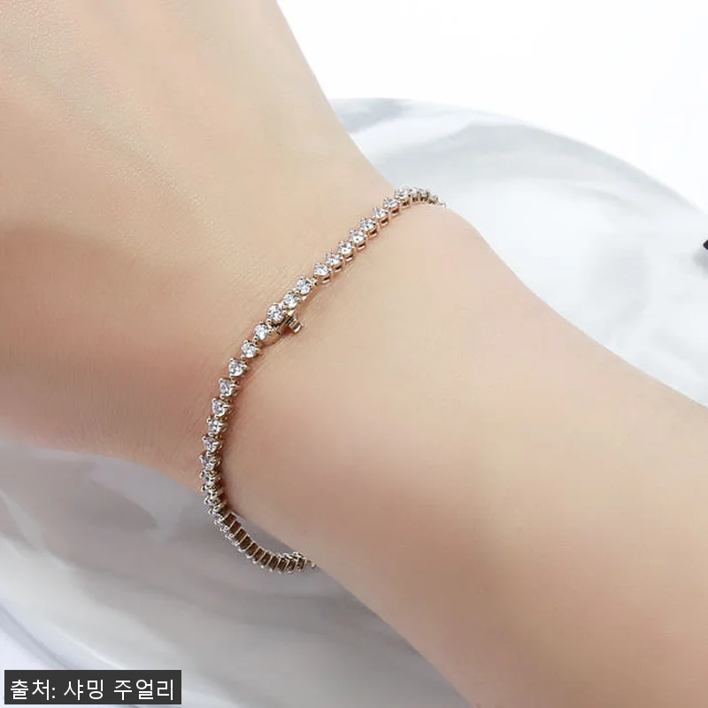 다이아 테니스 팔찌 2미리 랩 3프롱 관련 이미지 5