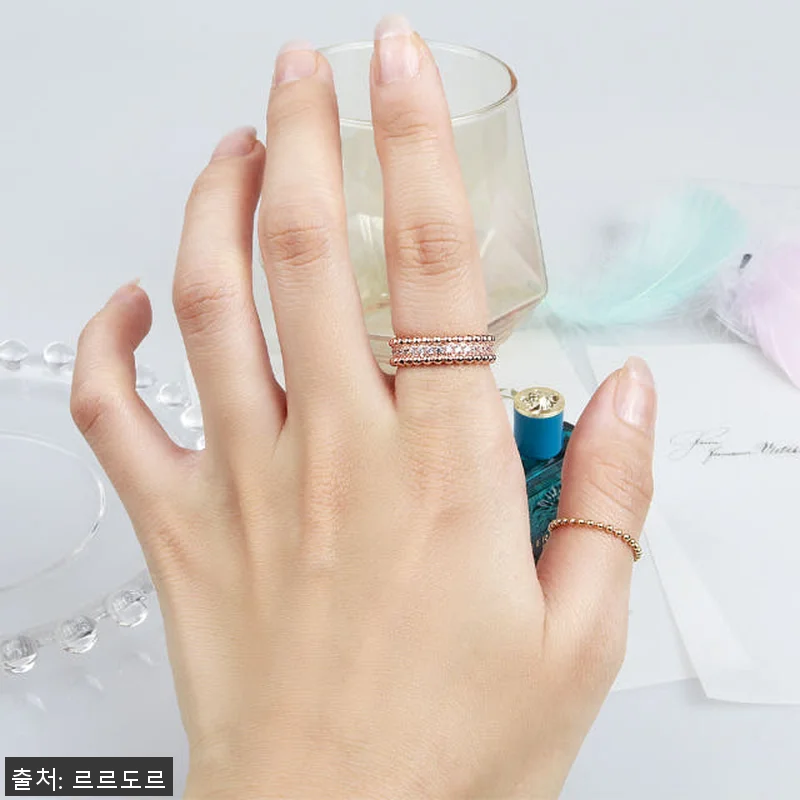 14K 18K 두줄 볼 큐빅 볼드 이 관련 이미지 5