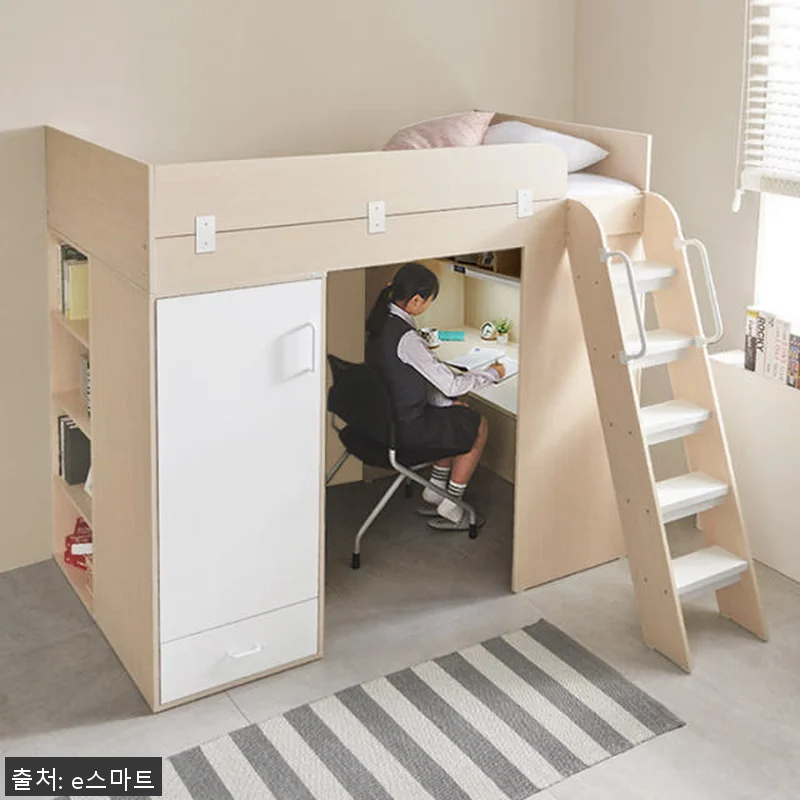 e스마트 하우스 독서실책상 수납형 벙 관련 이미지 4