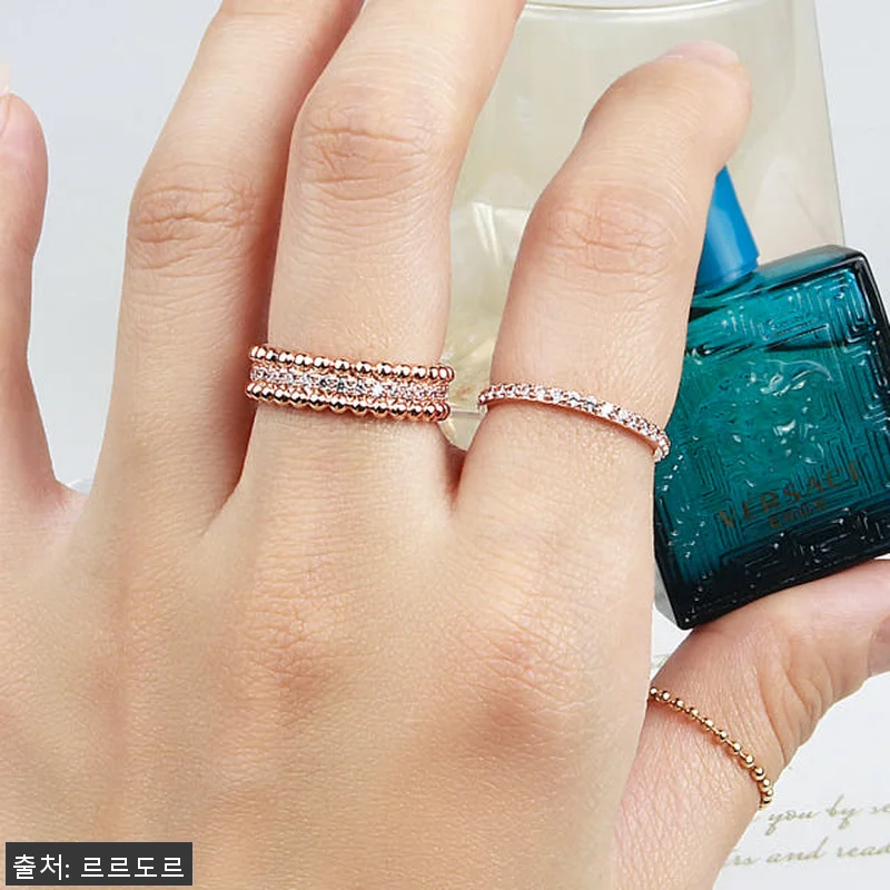 14K 18K 두줄 볼 큐빅 볼드 이 관련 이미지 6