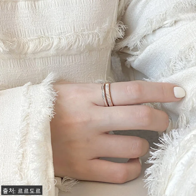 14k 두줄 볼드 반지 물결 검지 중 관련 이미지 6