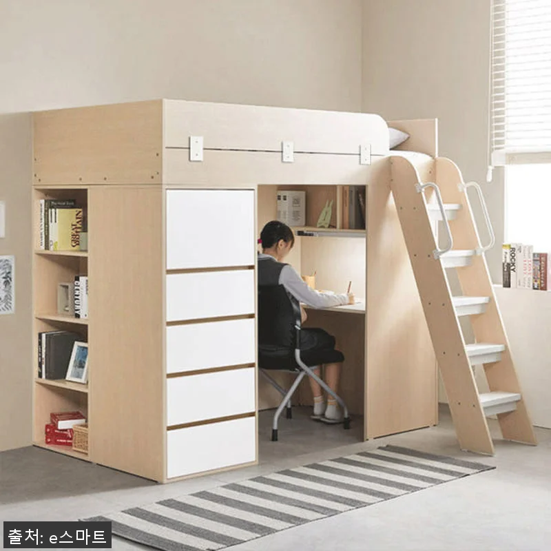 e스마트 하우스 독서실책상 수납형 벙 관련 이미지 7