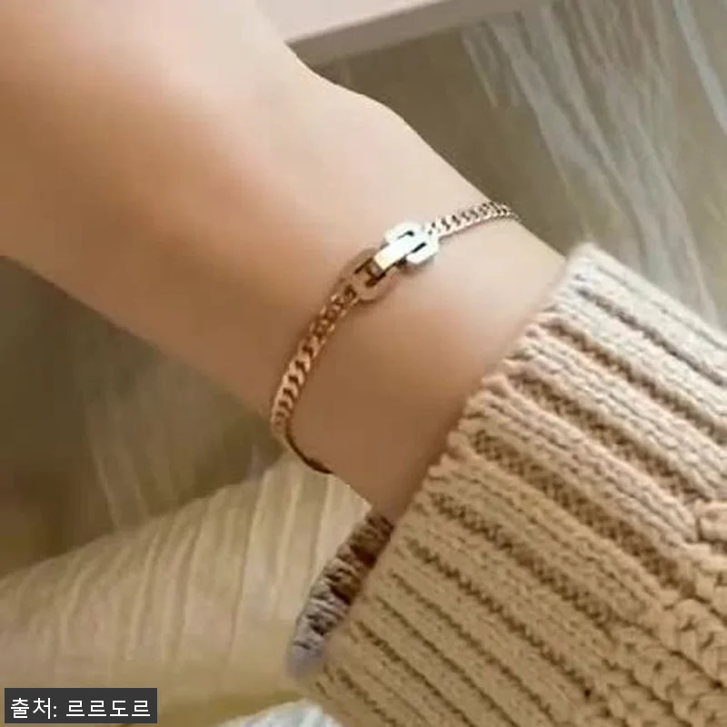 14K 체인 할로우팔찌 시계줄 커플 관련 이미지 9