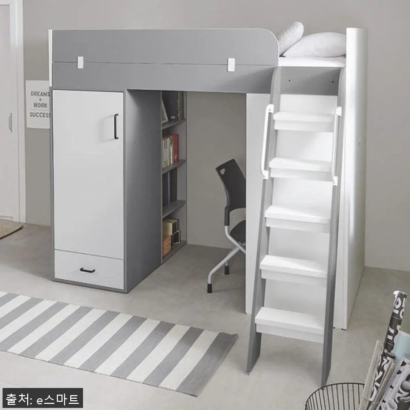 e스마트 하우스 독서실책상 수납형 벙 관련 이미지 8