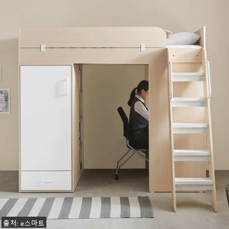 e스마트 하우스 독서실책상 수납형 벙 관련 이미지 9