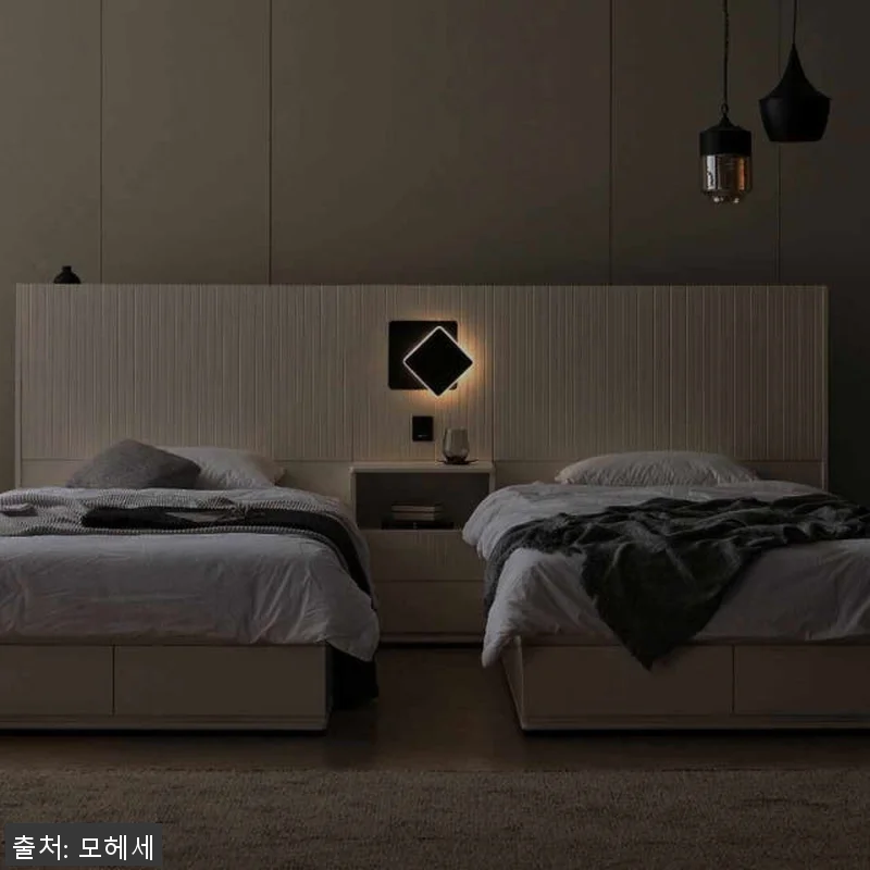 피아 신혼 부부 호텔 침대 원목 프레 관련 이미지 10