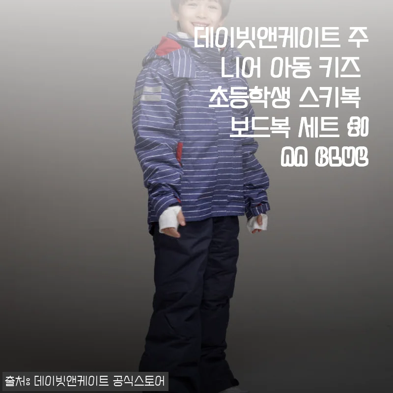 데이빗앤케이트 주니어 아동 키즈 초등학생 스키복 보드복 세트 FINN BLUE 사용후기