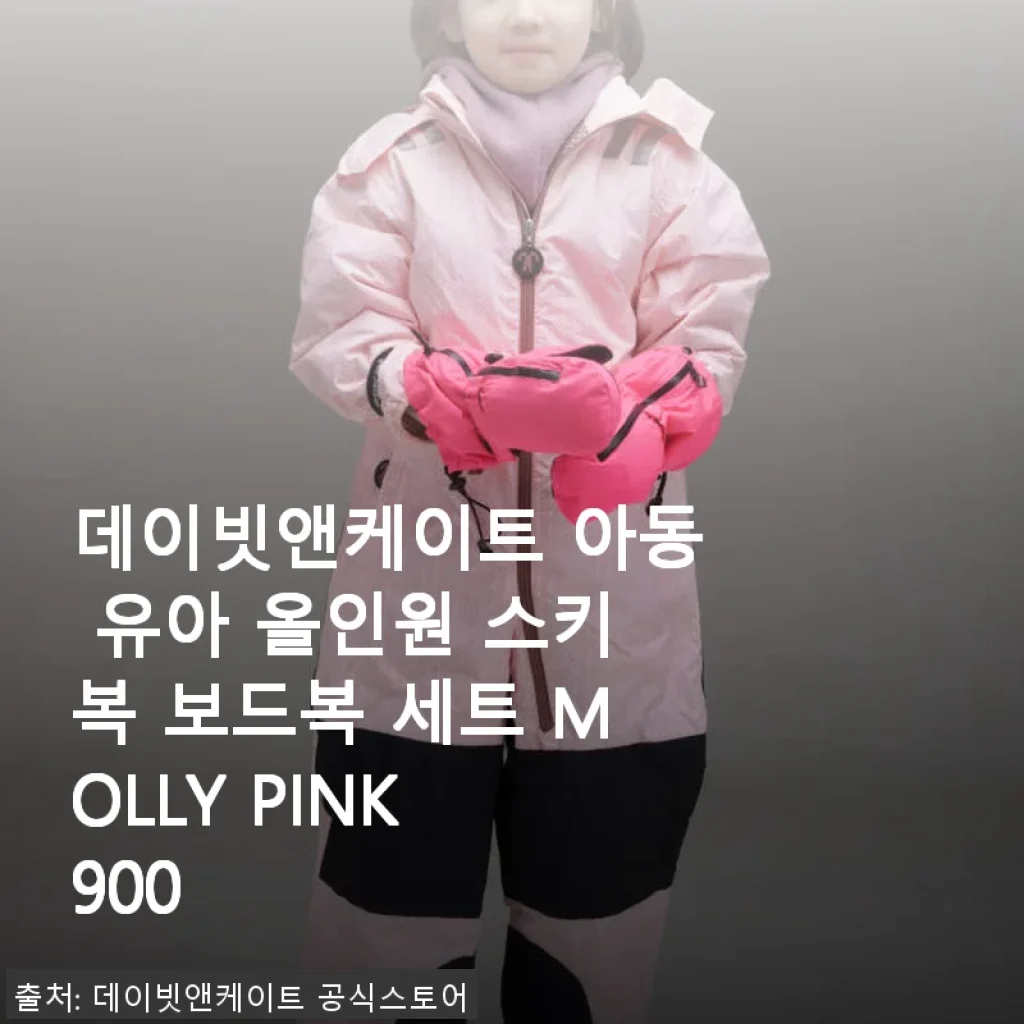 데이빗앤케이트 아동 유아 올인원 스키복 보드복 세트 MOLLY PINK 900 사용후기