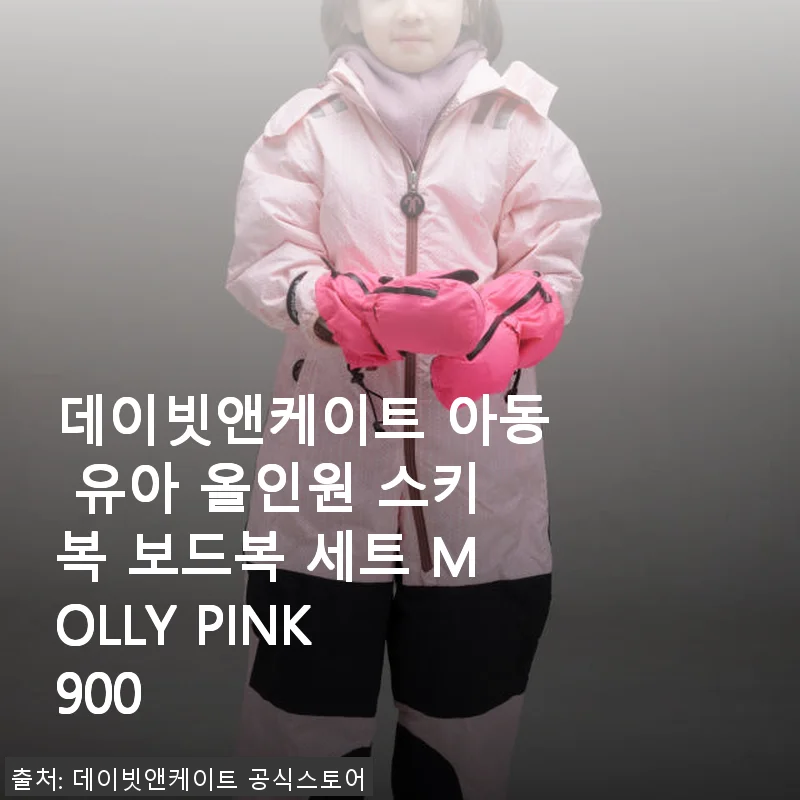 데이빗앤케이트 아동 유아 올인원 스키복 보드복 세트 MOLLY PINK 900 사용후기