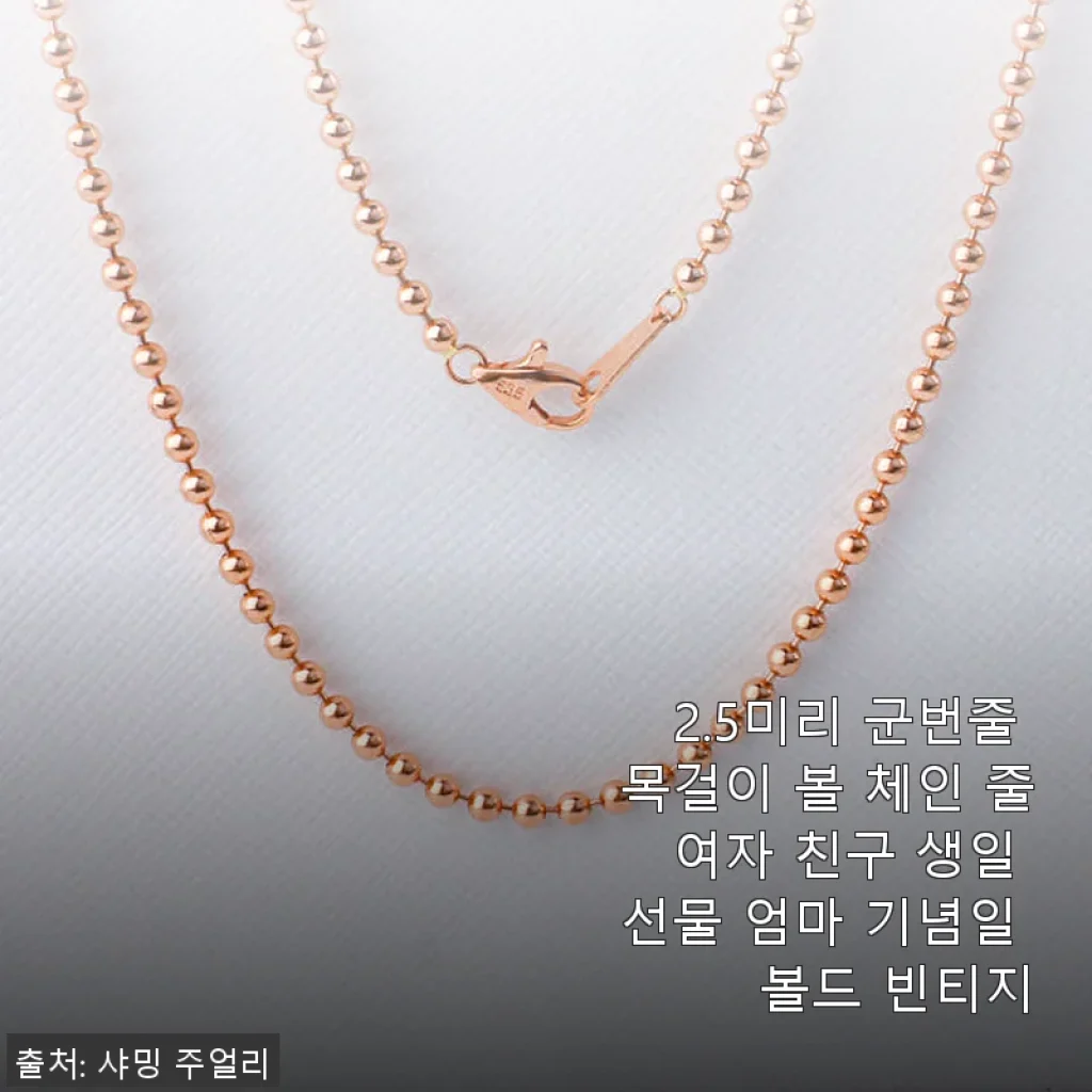 2.5미리 군번줄 목걸이 볼 체인, 여자 친구와 엄마를 위한 특별한 선물 경험기