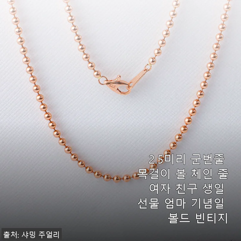 2.5미리 군번줄 목걸이 볼 체인, 여자 친구와 엄마를 위한 특별한 선물 경험기