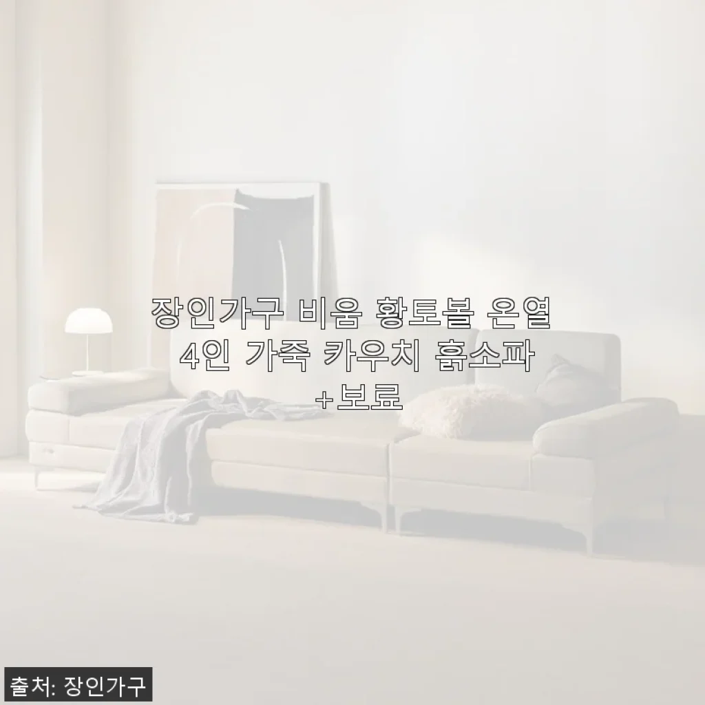 장인가구 비움 황토볼 온열 4인 가죽 카우치 흙소파 +보료 사용후기