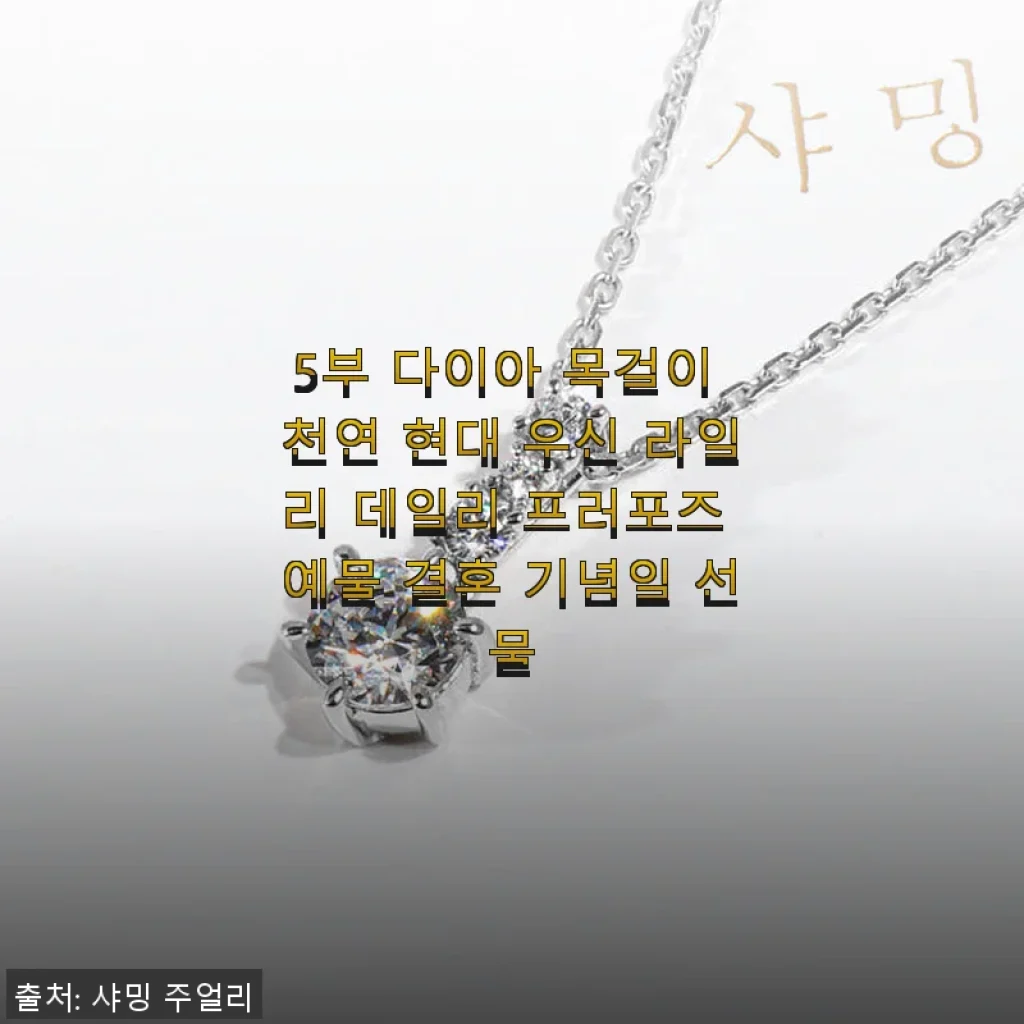 5부 다이아 목걸이 천연 현대 우신 라일리, 데일리부터 특별한 날까지 완벽한 선택