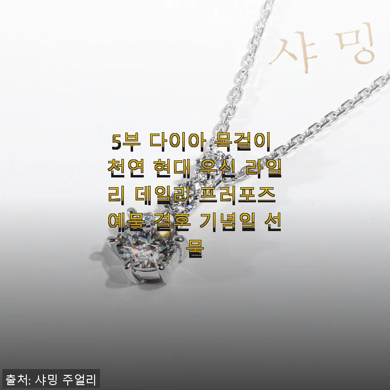 5부 다이아 목걸이 천연 현대 우신 라일리, 데일리부터 특별한 날까지 완벽한 선택